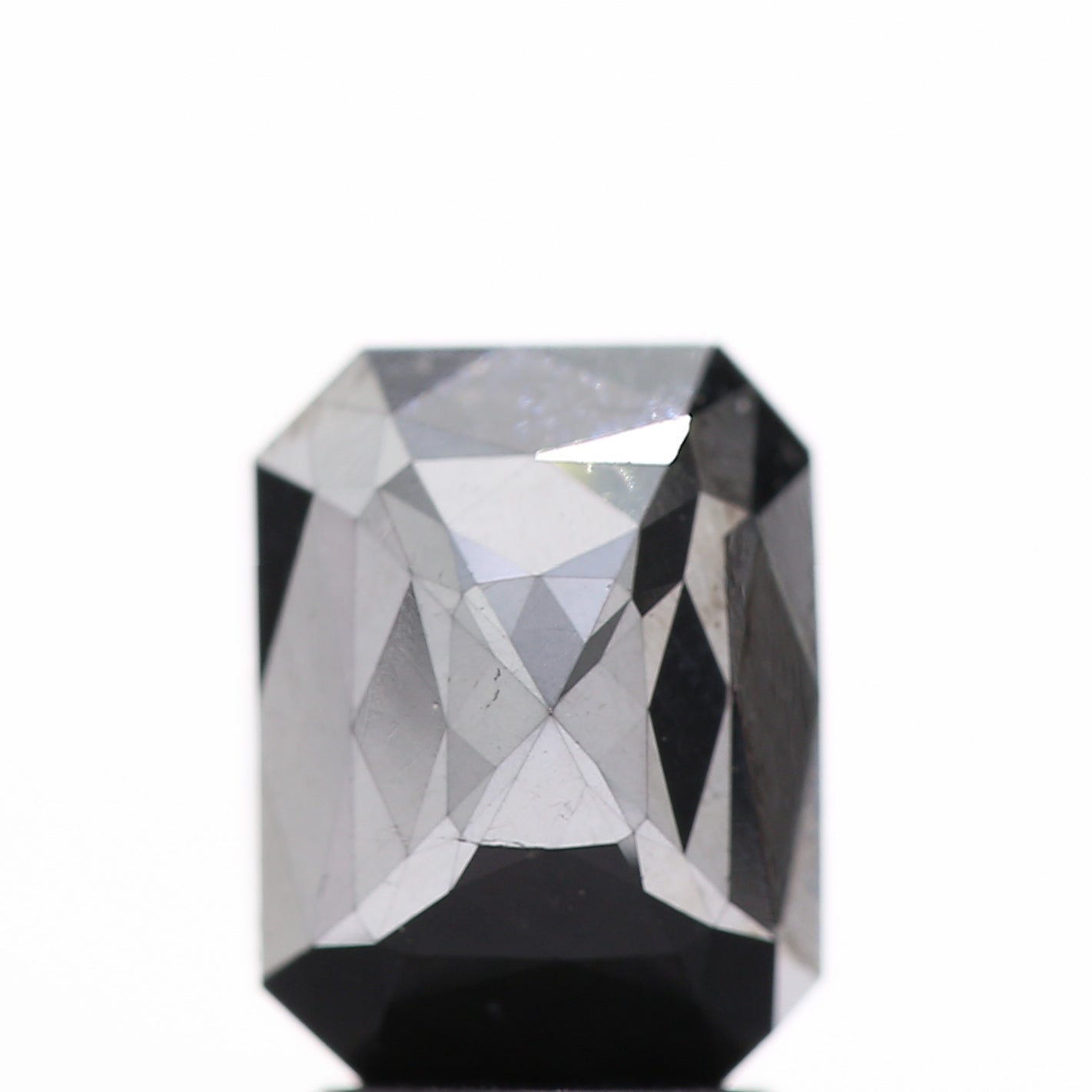 3.18 Ct Natural Black Emerald Single Rose Cut Loose Diamond for Jewelery
